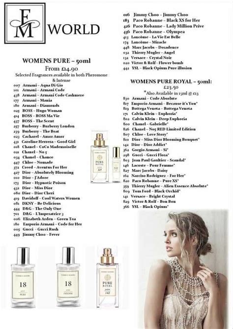 pure royal perfume list